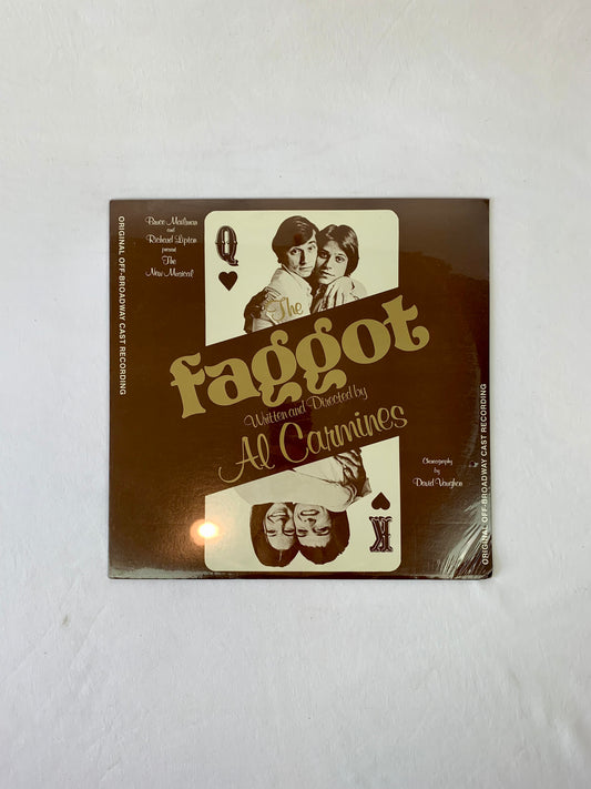 Vinyl Record - Al Carmine's "The Faggot" Original Off-Broadway Cast Recording - Blue Pear Records - Sealed