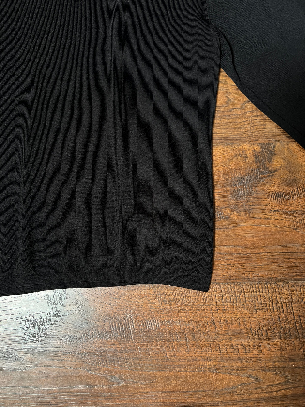 Vintage Hannah Jones Knit Top - Black Rhinestone Lattice Neckline - Medium