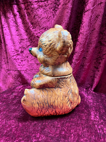 Vintage Kitchen - Ceramic Cookie Jar - Teddy Bear - Gilner Pottery