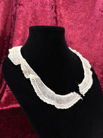 Vintage Lace Collar – Ruffled Mesh 1" Peter Pan Collar