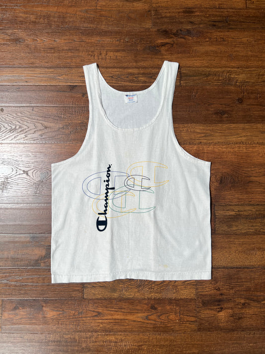 Vintage Clothing - 100% Cotton Tank Top - Champion Logo - Medium