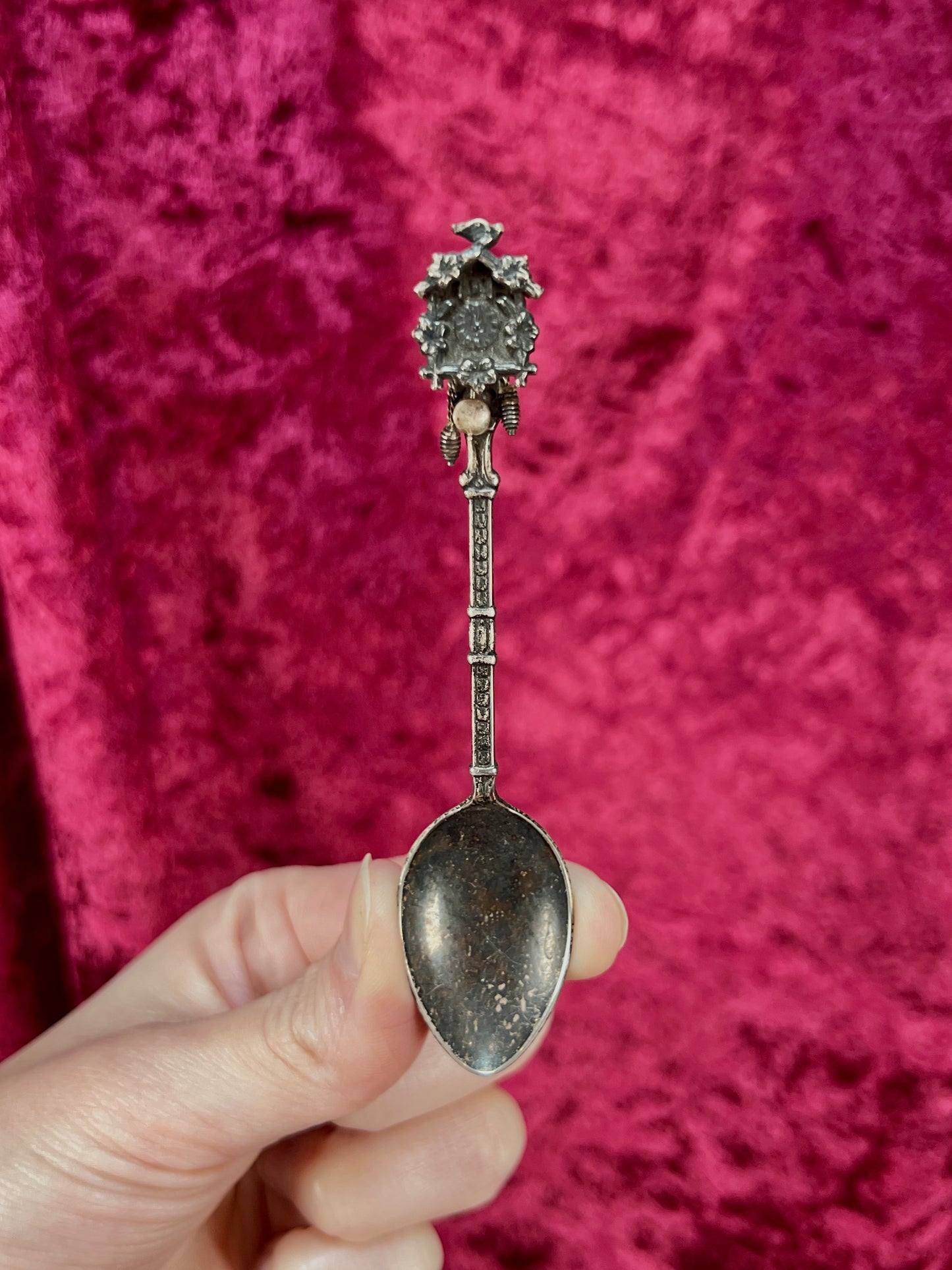 Vintage Silver Plate Teaspoon – Cuckoo Clock Handle Novelty Spoon - Versilbert