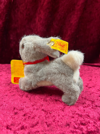 Vintage Collectibles - Miniature Stuffed Toy - Hoppy the Bunny - Plush Gray - 150/13 - Steiff