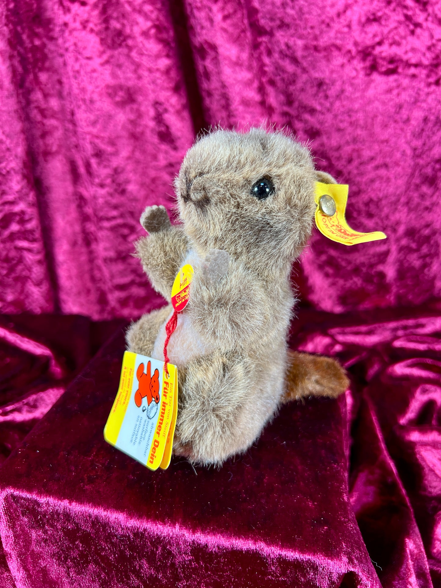 Vintage Collectibles - Miniature Stuffed Toy - Piff The Mouse - 1476/12 - Steiff - Germany