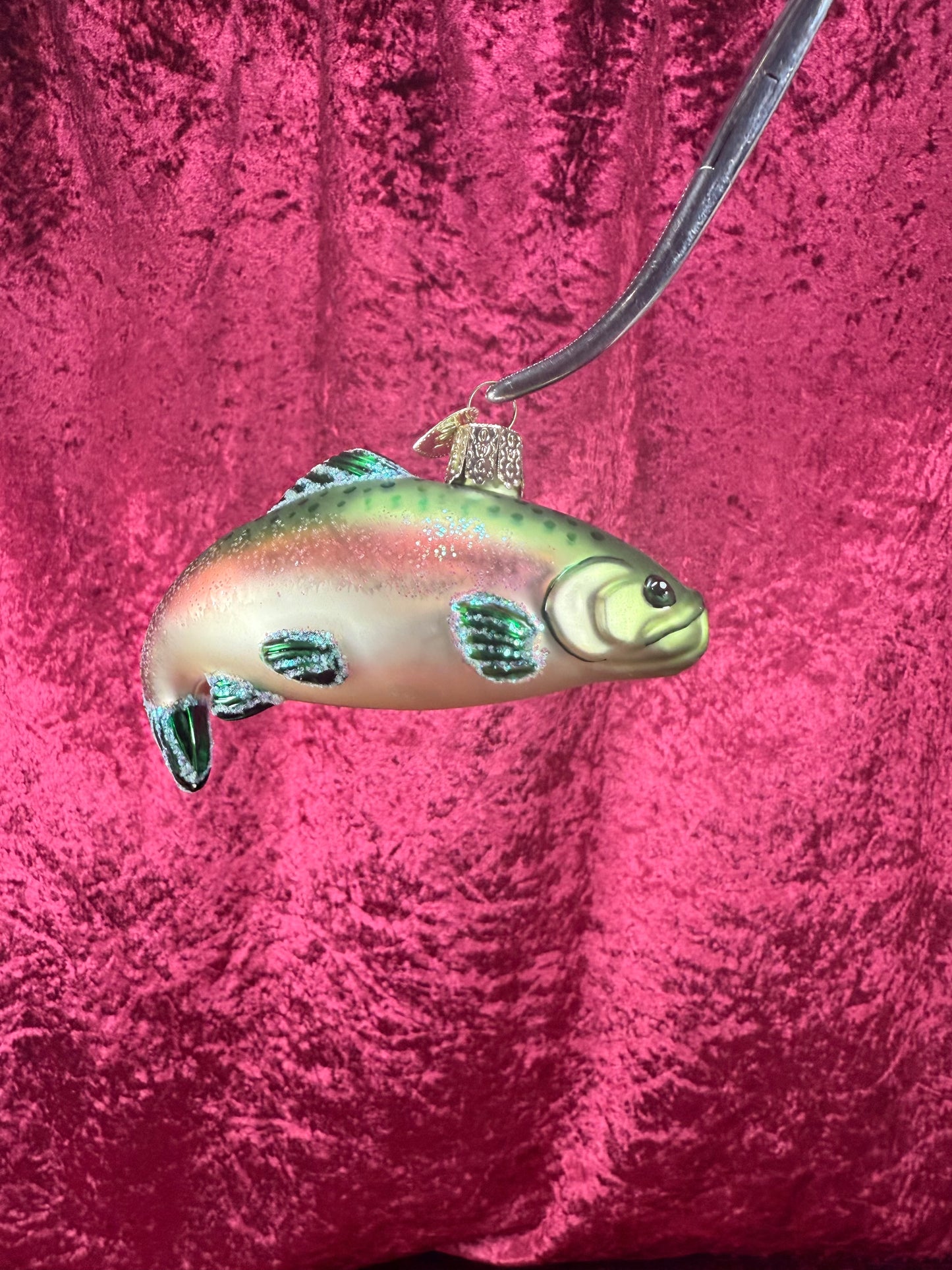 Vintage Christmas - Handblown Glass Ornament - Trout Fish - QVC