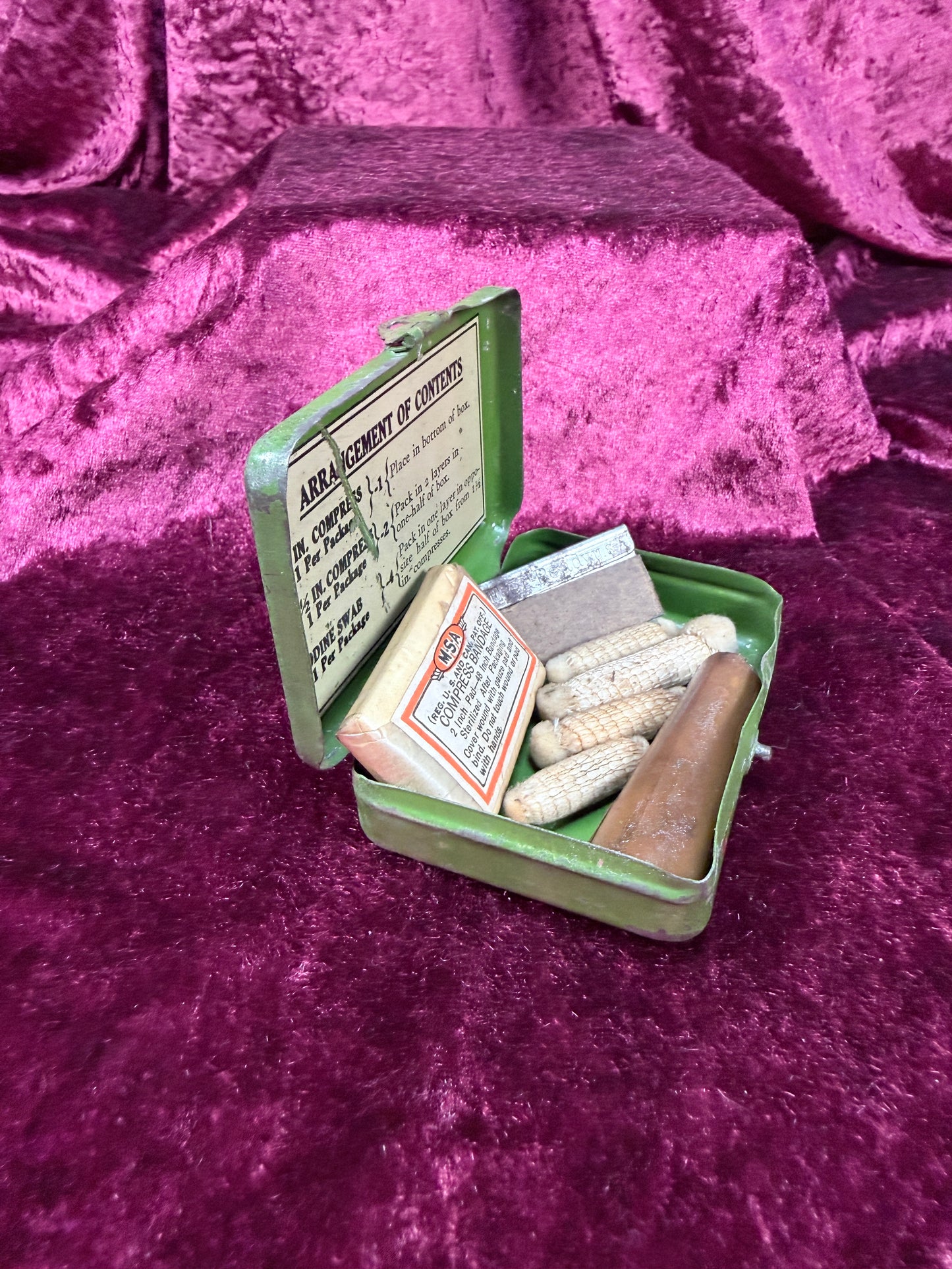 Vintage Metal First Aid Kit – Bell System Telephone Company Medical Tin