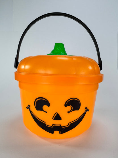 Vintage McDonalds Pumpkin Candy Bucket w/ Lid - 1991 Like New