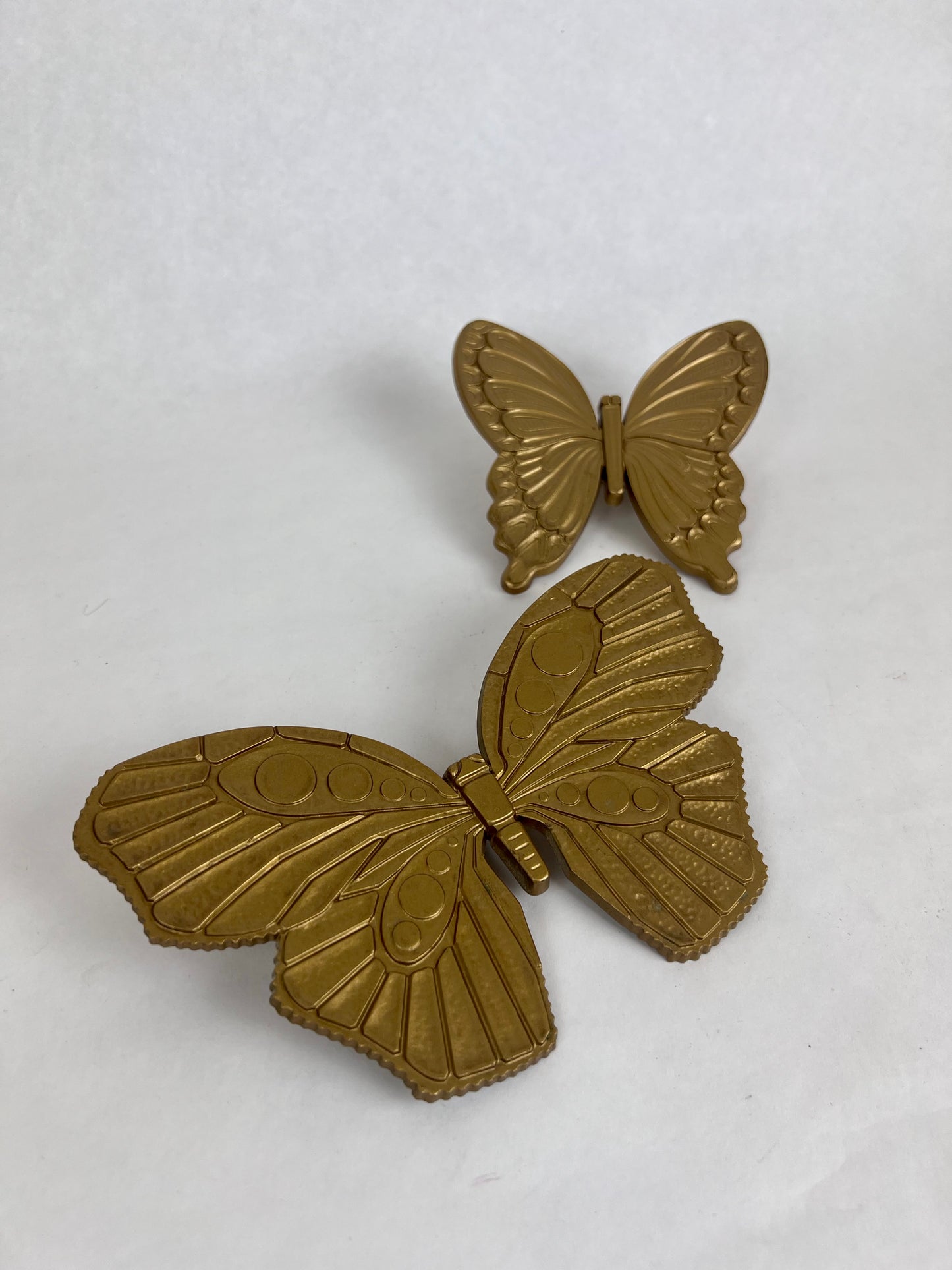 Vintage Mid Century Wall Decor - Dart Industries Gold Butterflies - Set of 2