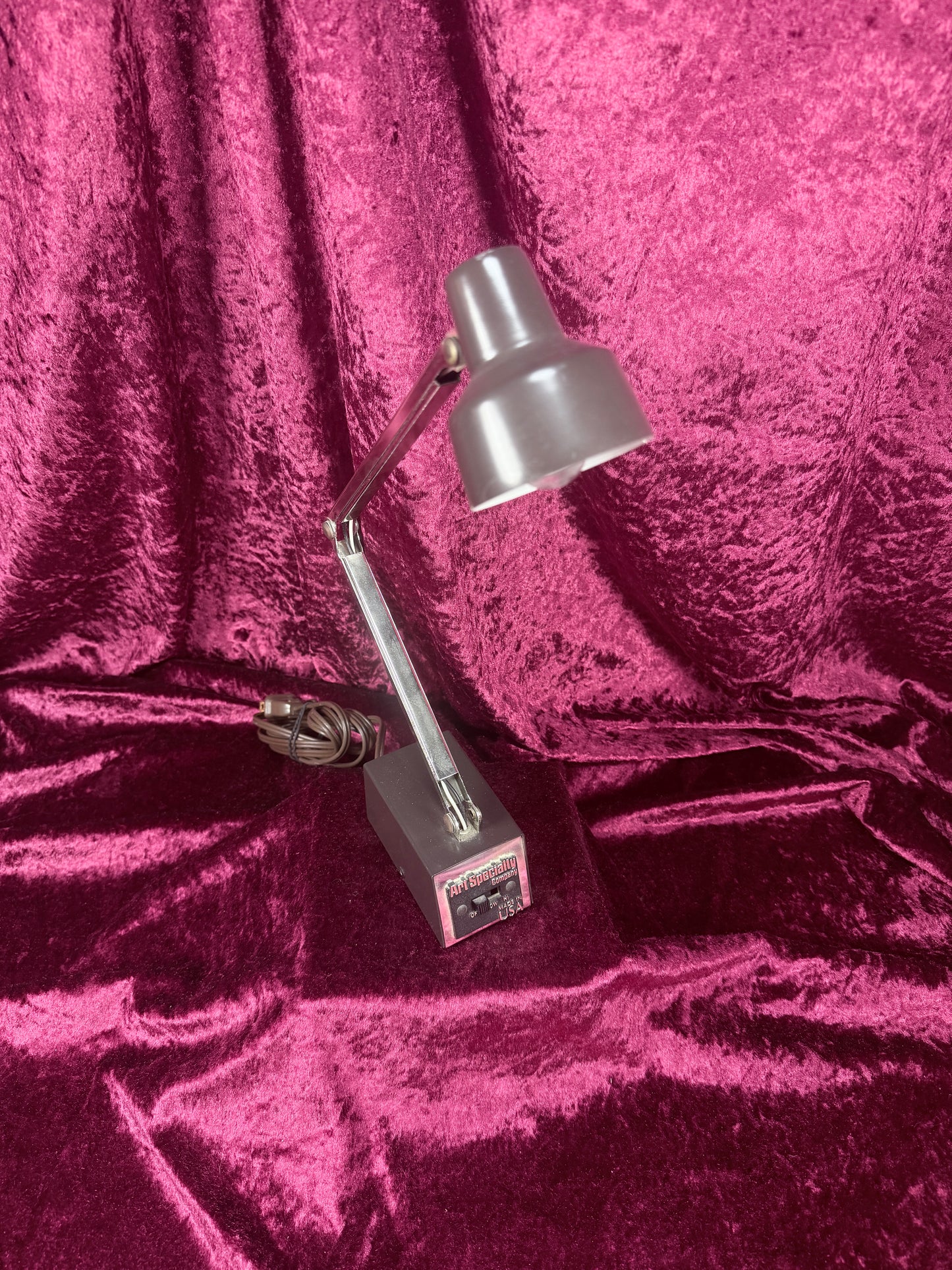 Vintage Metal Desk Lamp - Adjustable Task Light Art Specialty Company USA