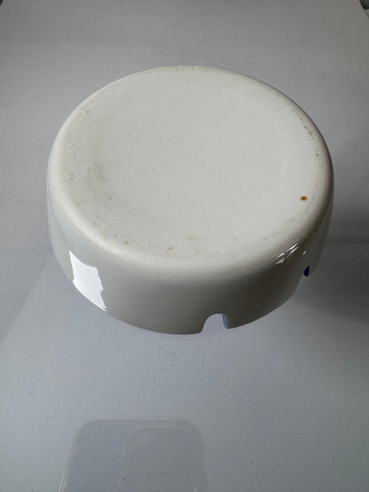 Vintage Ashtray - Bllue and White Glaze - 4"