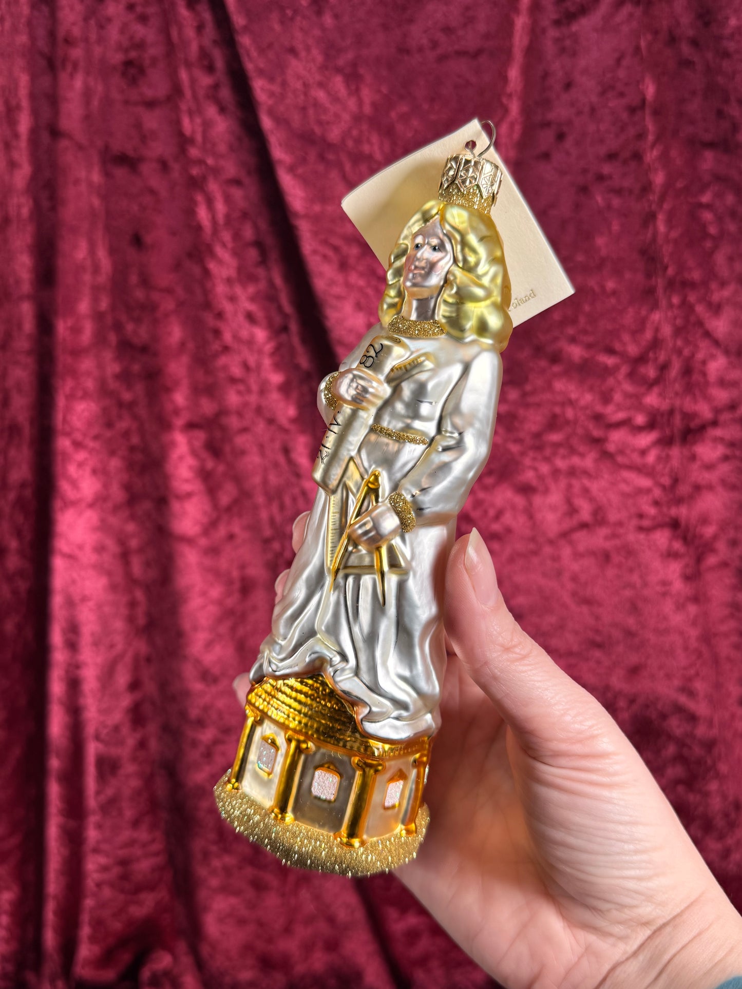 Vintage Christmas - Handblown Glass Ornament - Saint Barbara - Patricia Breen - Poland