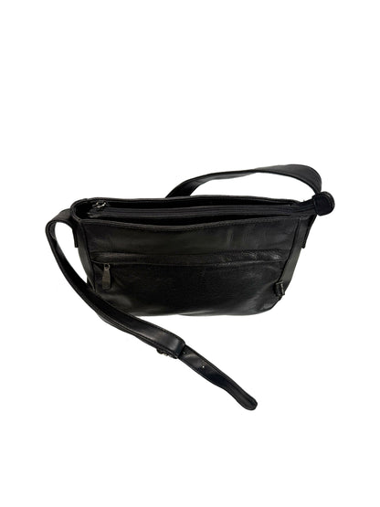 Vintage Purse - Black Leather Sharon B. Studio Cross Body Bag