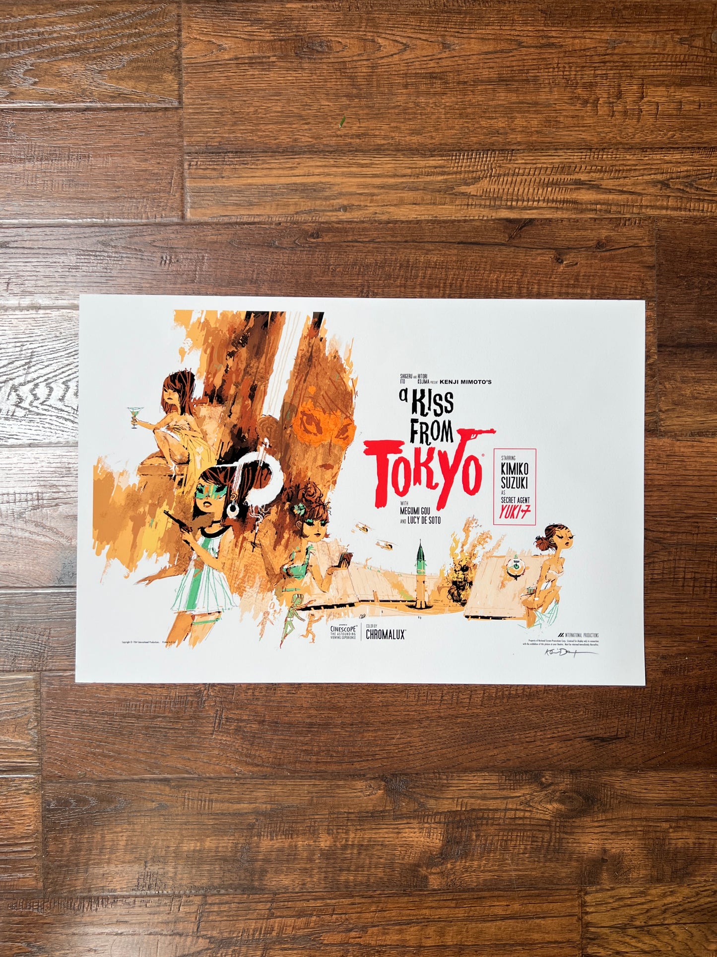 Vintage Wall Art - Unframed Print - Seductive Espionage: The World of Yuki 7 - A Kiss From Tokyo