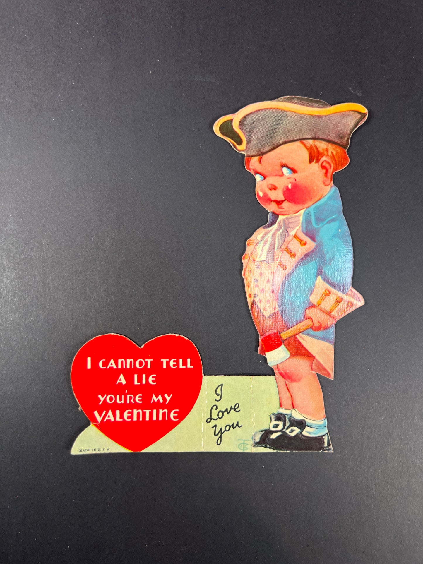 Vintage Ephemera - Valentine’s Day Card - I Cannot Tell A Lie - USA