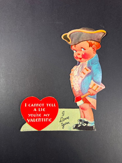 Vintage Ephemera - Valentine’s Day Card - I Cannot Tell A Lie - USA