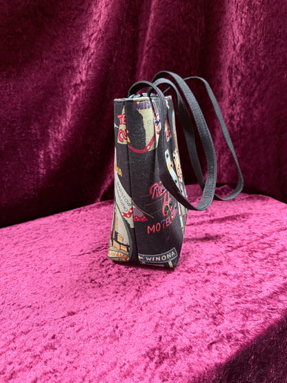 Vintage Y2K Route 66 Shoulder Bag – Rhinestone Road Trip Print