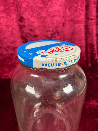 Vintage Glass Kitchen Storage Jar – Eggo Advertising Lid Mid Century Canister