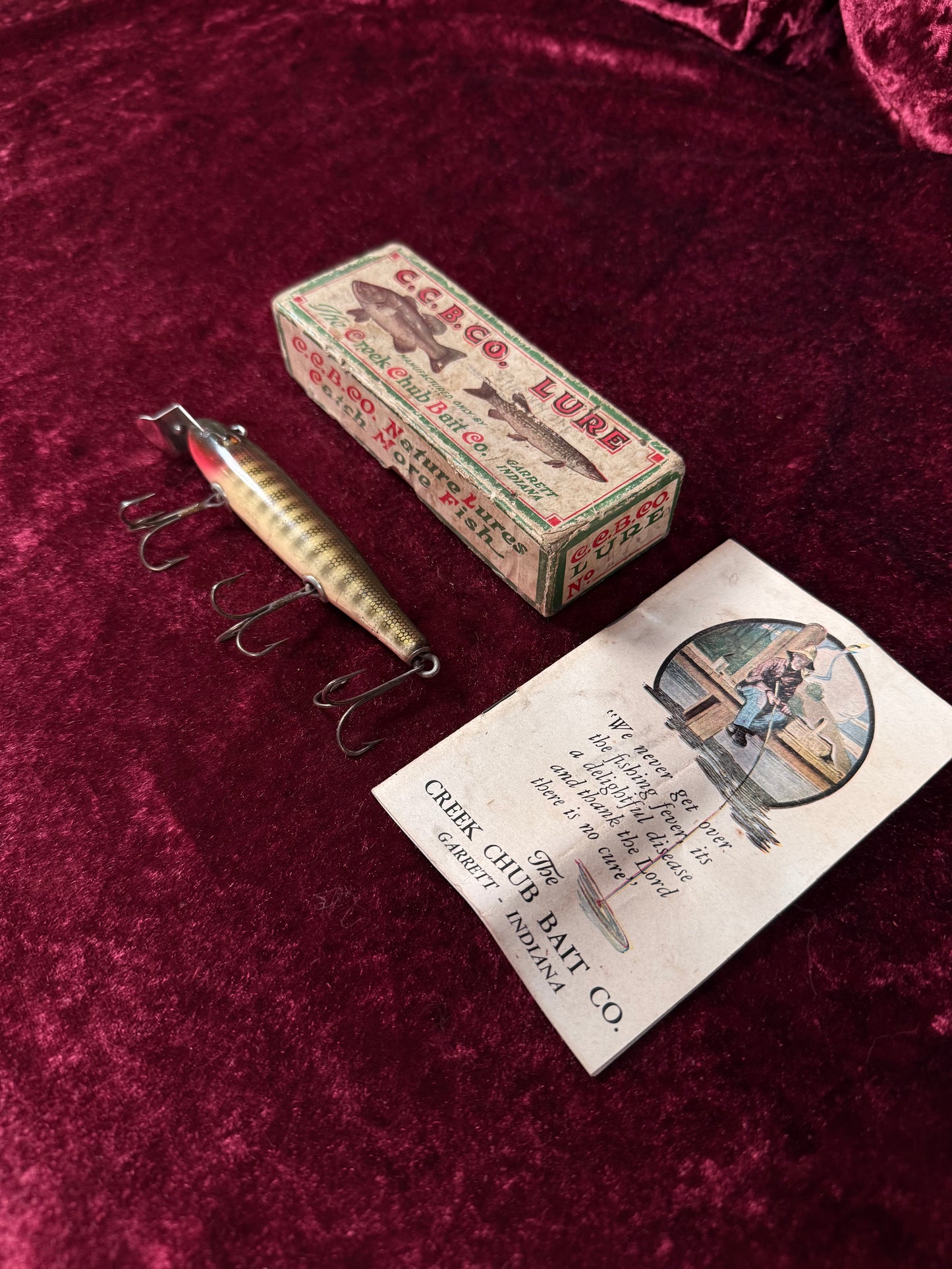 Vintage Creek Chub Bait Co. Wood Fishing Lure - Pikie Minnow 700 Series with Original Box
