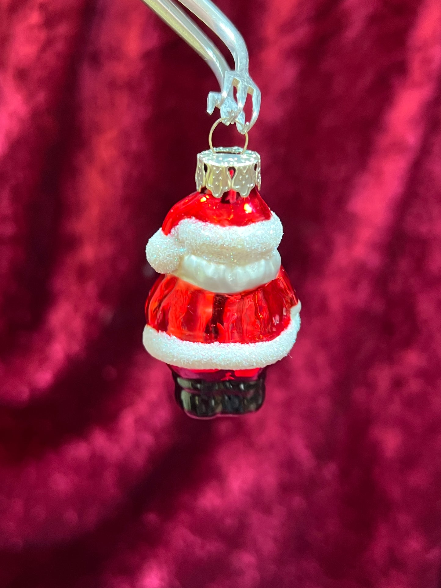 Vintage Christmas - Miniature Blown Glass Ornament - Santa Claus