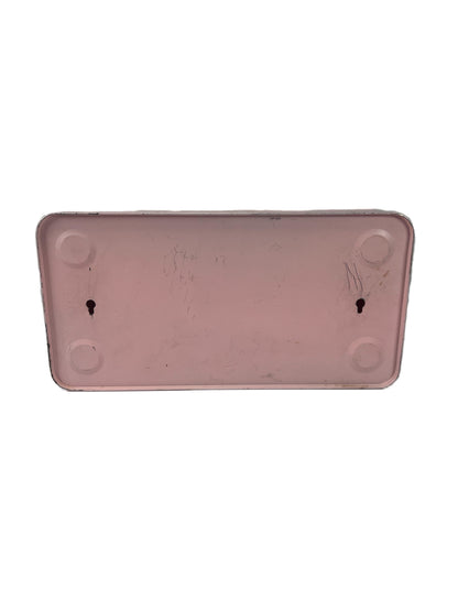 Vintage Home Decor - Tissue Box Holder - Powder Pink Metal - Painted Gold Floral Tree Branch