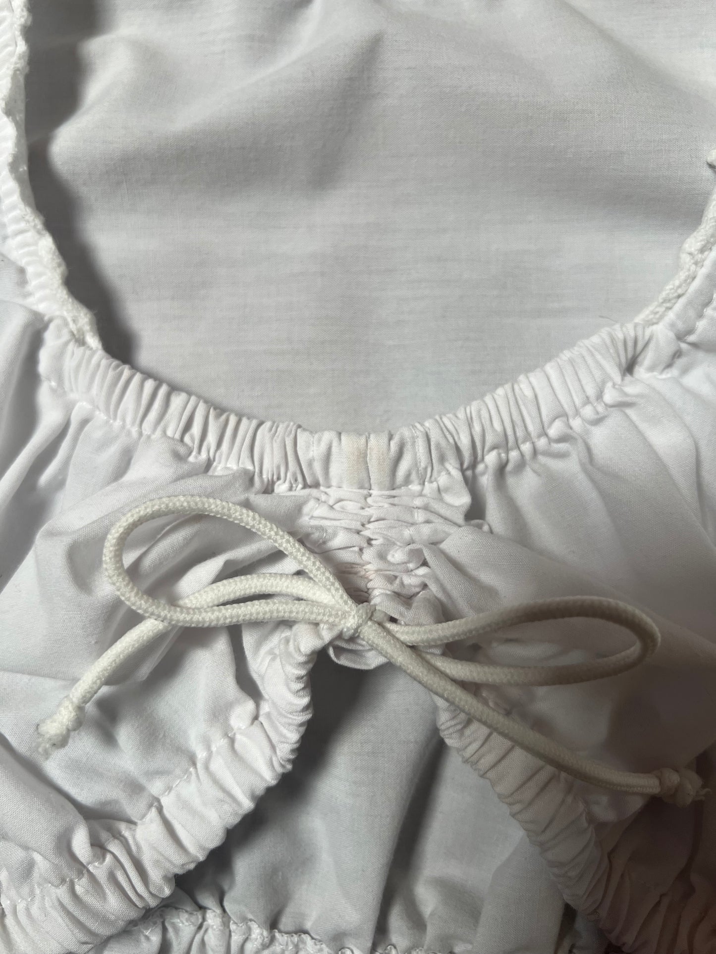 Vintage Clothing - Drindl Blouse with Puff Sleeves - White - X-Small - Stockerpoint