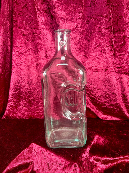 Vintage Barware - Heavy Glass Jug - Clear Green Glass - Amici - Made In Spain