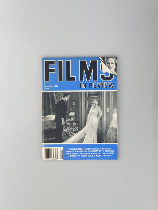 Films In Review Magazine - June/July 1989 - Frankenstein, Film Festival, Academy Awards, Mossolini, TNC