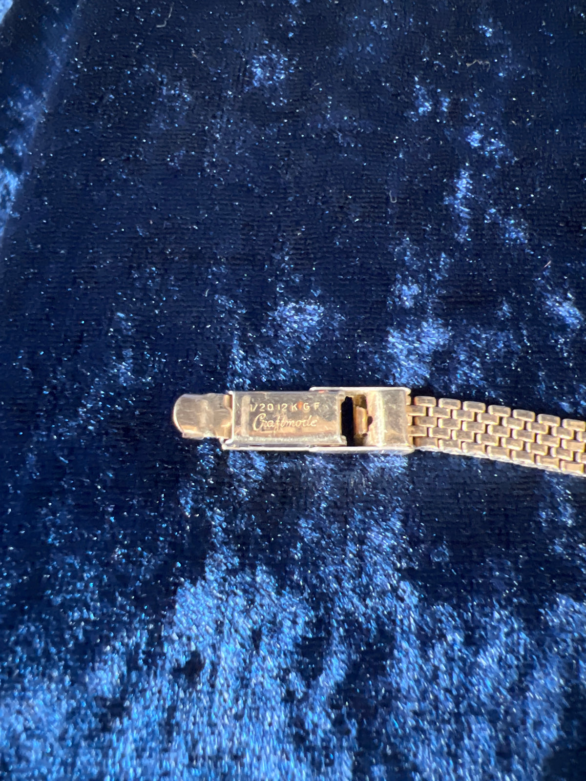 Vintage Gold-Tone Bulova Wristwatch - Petite Face and Stretch Bracelet