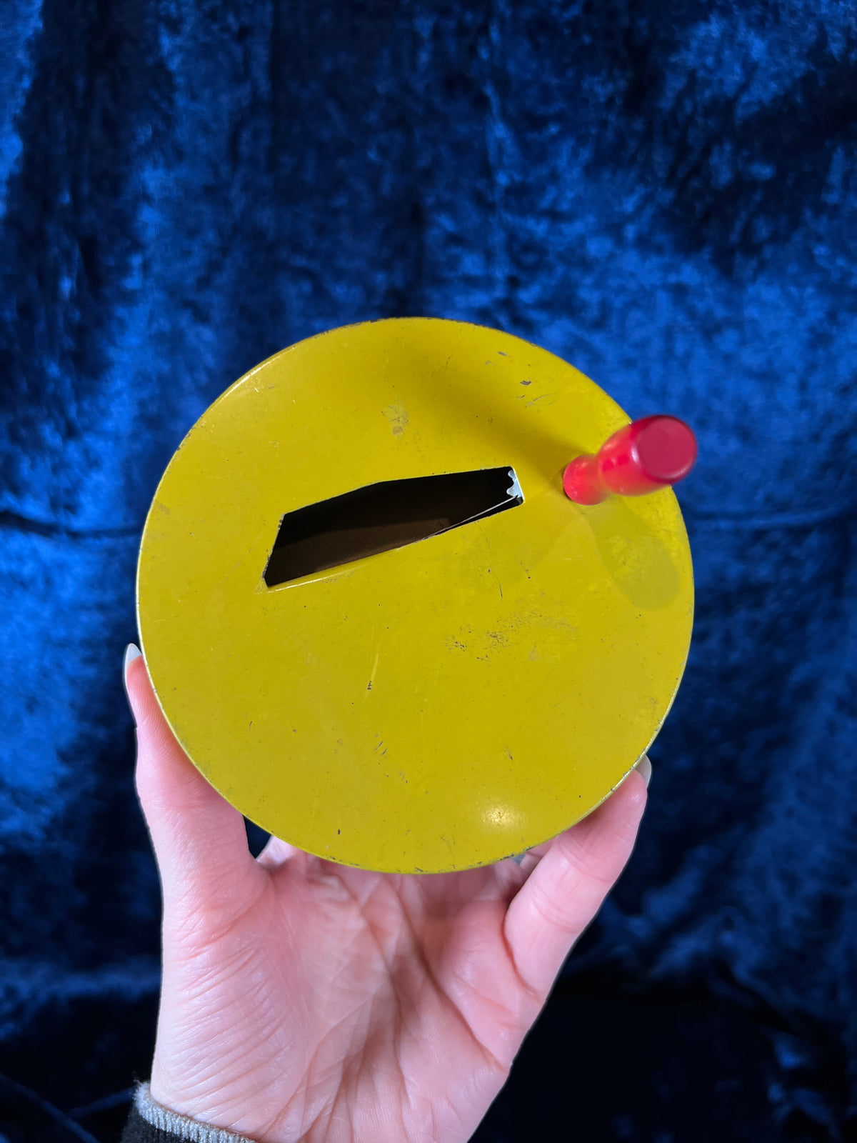 Vintage Metal Wind-Up Clown Toy - Lithographed Face and Tin Collectible