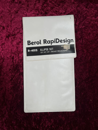 Vintage Drafting Template Set - Berol RapiDesign Ellipse and Lettering Guides