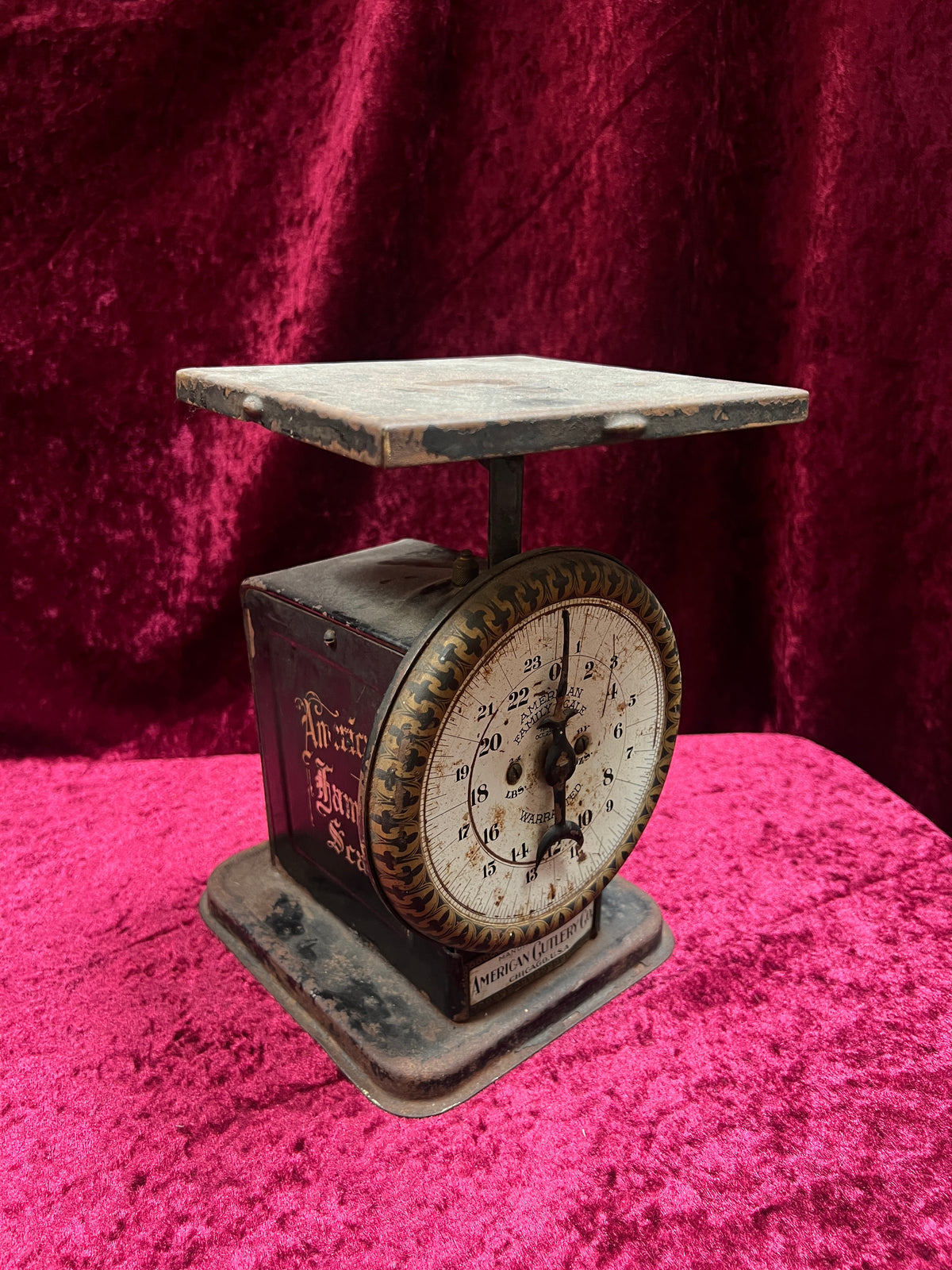 Antique American Cutlery Co. Metal Family Scale - Chicago USA Patent Detail