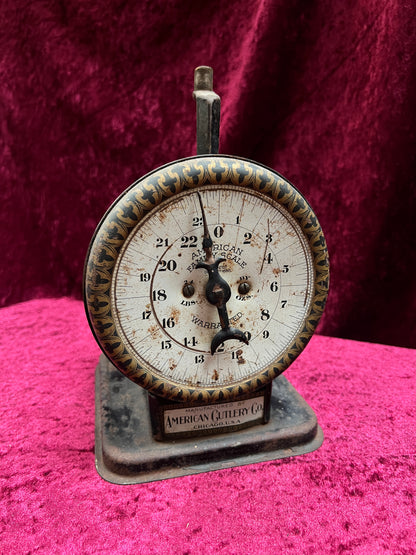 Antique American Cutlery Co. Metal Family Scale - Chicago USA Patent Detail
