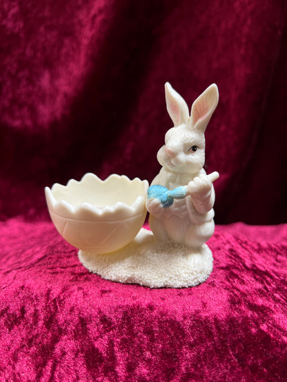 Vintage Ceramic Egg Cup - Easter Bunny Painting Egg