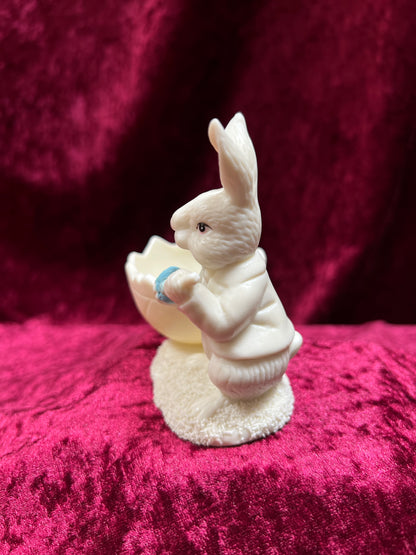 Vintage Ceramic Egg Cup - Easter Bunny Painting Egg