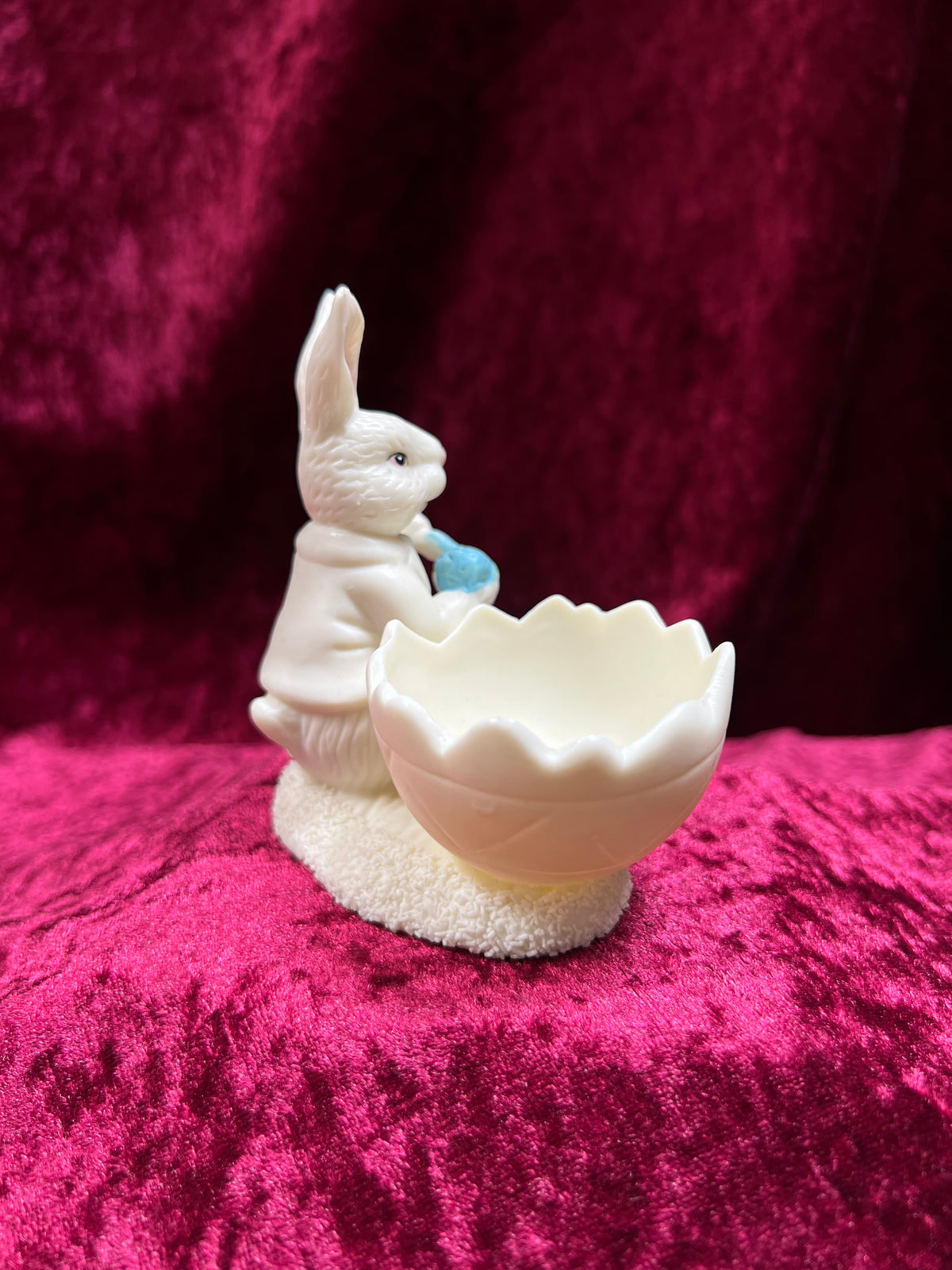 Vintage Ceramic Egg Cup - Easter Bunny Painting Egg