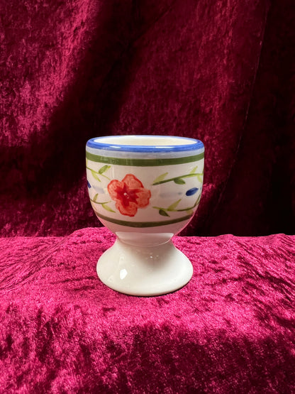 Vintage Ceramic Egg Cup - Floral Pedestal Design
