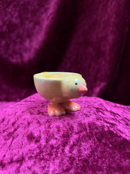 Vintage Ceramic Egg Cup - Yellow Baby Chicken