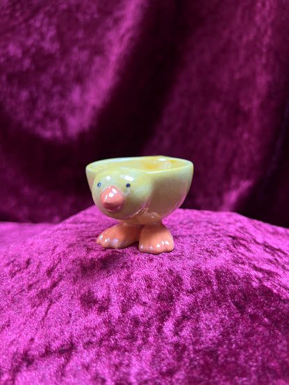 Vintage Ceramic Egg Cup - Yellow Baby Chicken