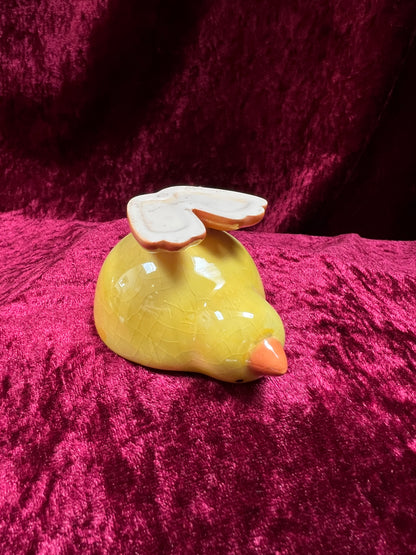 Vintage Ceramic Egg Cup - Yellow Baby Chicken