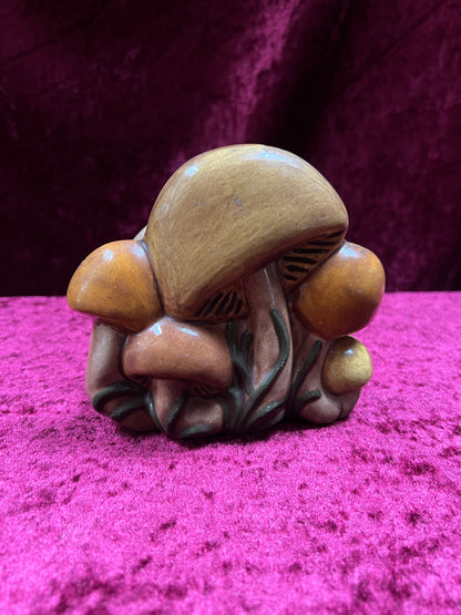 Vintage Ceramic Frog Figurine - Raised Foliage and Fruit Detail
