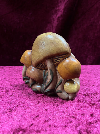 Vintage Ceramic Frog Figurine - Raised Foliage and Fruit Detail