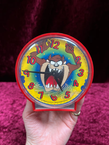 Vintage Plastic Taz Alarm Clock - 1994 Westclox Warner Bros. Collectible
