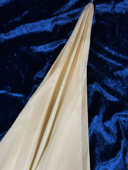 Vintage Nylon Parasol - Yellow Folding Sunshade and Display Piece