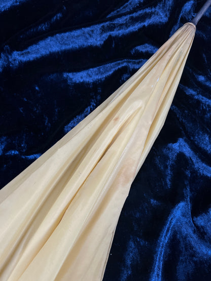 Vintage Nylon Parasol - Yellow Folding Sunshade and Display Piece