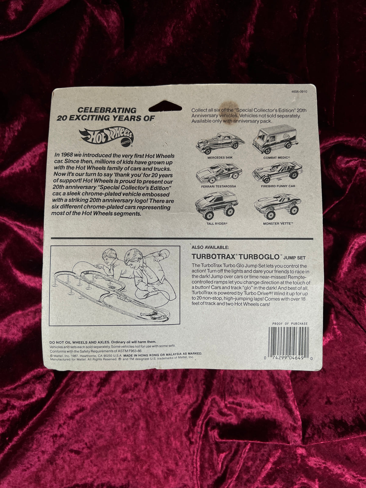 Vintage Mattel Hot Wheels Car Set - 20th Anniversary Special Collector's Edition
