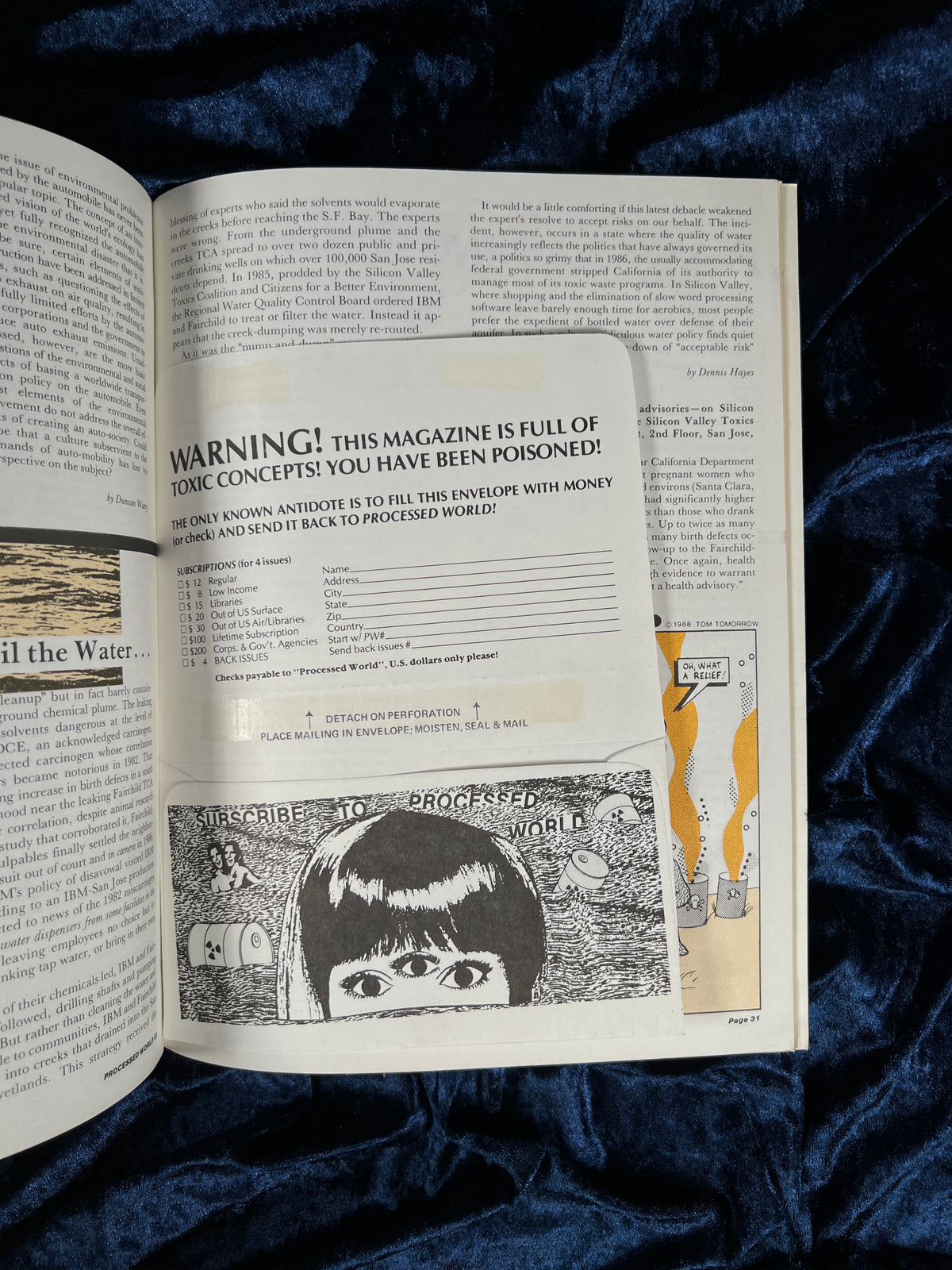 Vintage Processed World Alternative Magazine - Issue 22 1988 - Portrait of a Substance Abuser