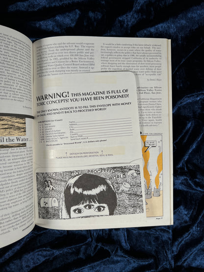 Vintage Processed World Alternative Magazine - Issue 22 1988 - Portrait of a Substance Abuser