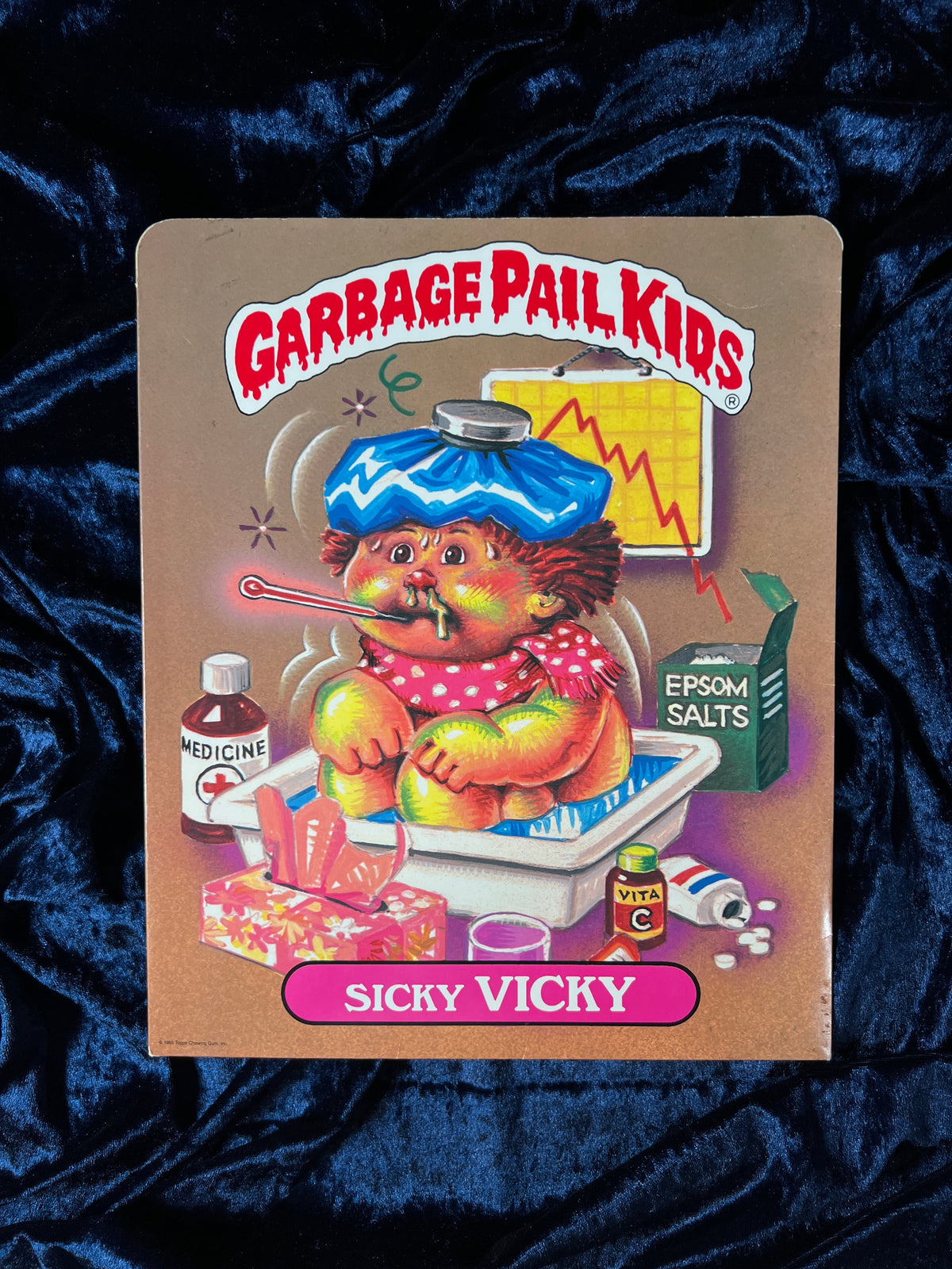Vintage Paper Garbage Pail Kids Folder - 1985 Topps and Geeky Gary and Sicky Vicky