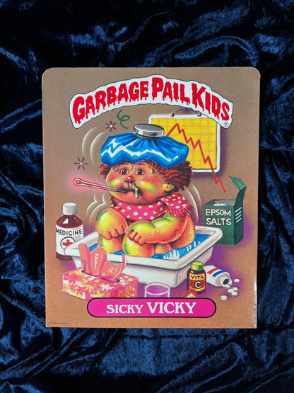 Vintage Paper Garbage Pail Kids Folder - 1985 Topps and Geeky Gary and Sicky Vicky