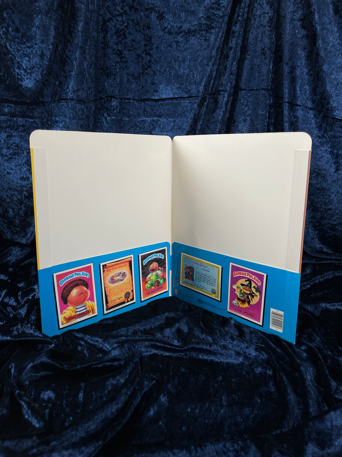 Vintage Paper Garbage Pail Kids Folder - 1985 Topps and Geeky Gary and Sicky Vicky